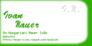 ivan mauer business card