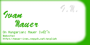 ivan mauer business card